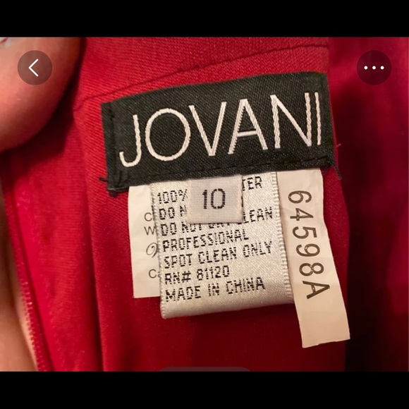 Selling a Jovani red dress . Was a size 10 altered to a size 6 - Picture 2 of 2